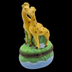 Vintage Giraffe Trinket Box Midwest of Cannon Falls Noah's Ark Collection PHB